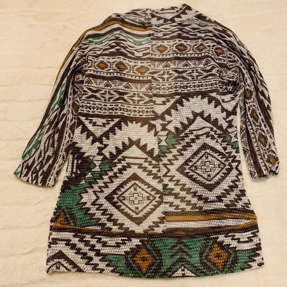 Tribal Aztec Cardigan Sweater - Picture 3 of 5